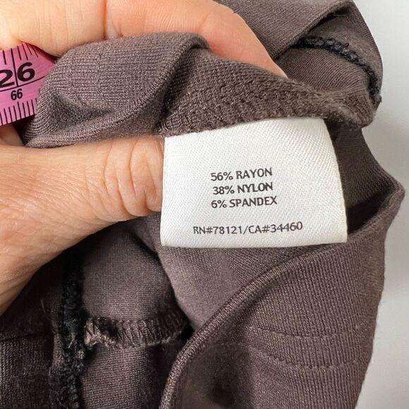 Eileen Fisher Brown Pull On Stretch Pants Petite - Picture 8 of 11